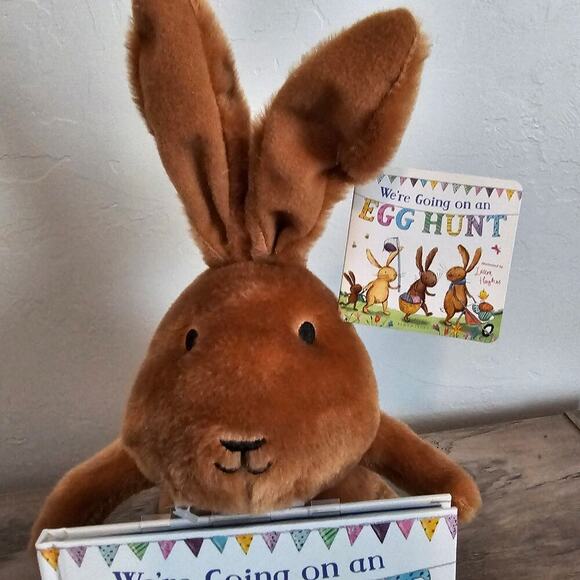 Kohl's Cares Bunny We're Going on an Egg Hunt and Book Stuffed Animal 12" Easter - Picture 5 of 8